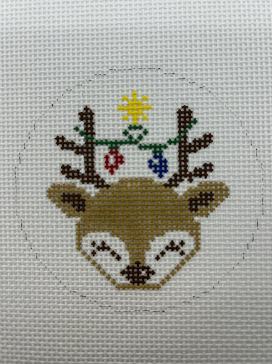 Reindeer Face Round