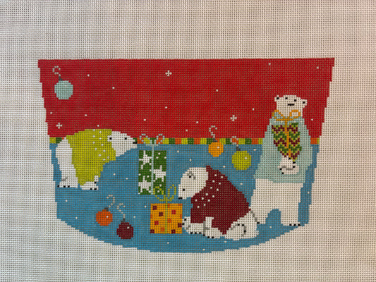Polar Bears Stocking Cuff