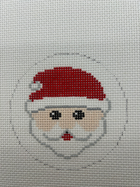 Santa Face Round