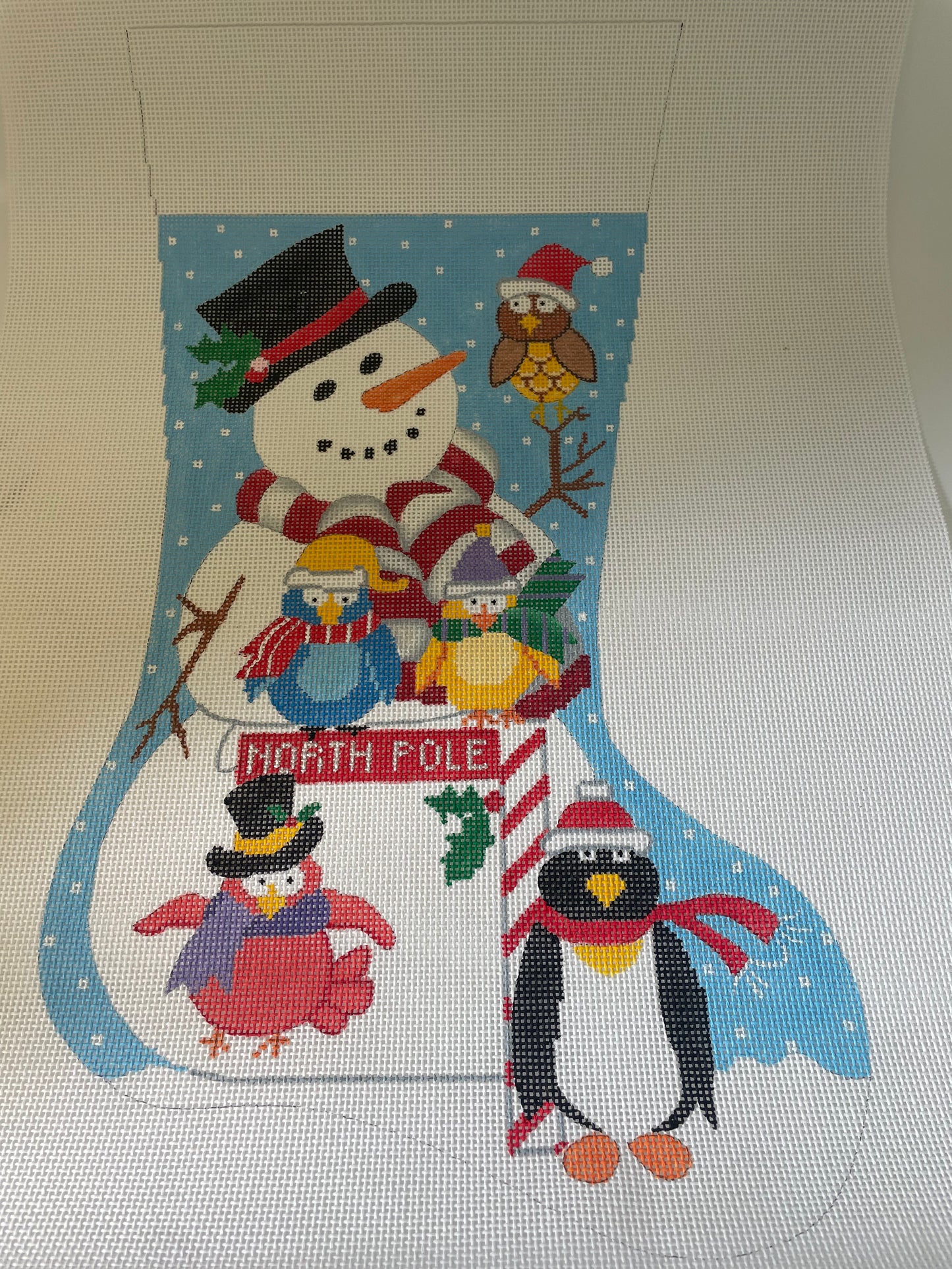 Snowman w/Birds Stocking