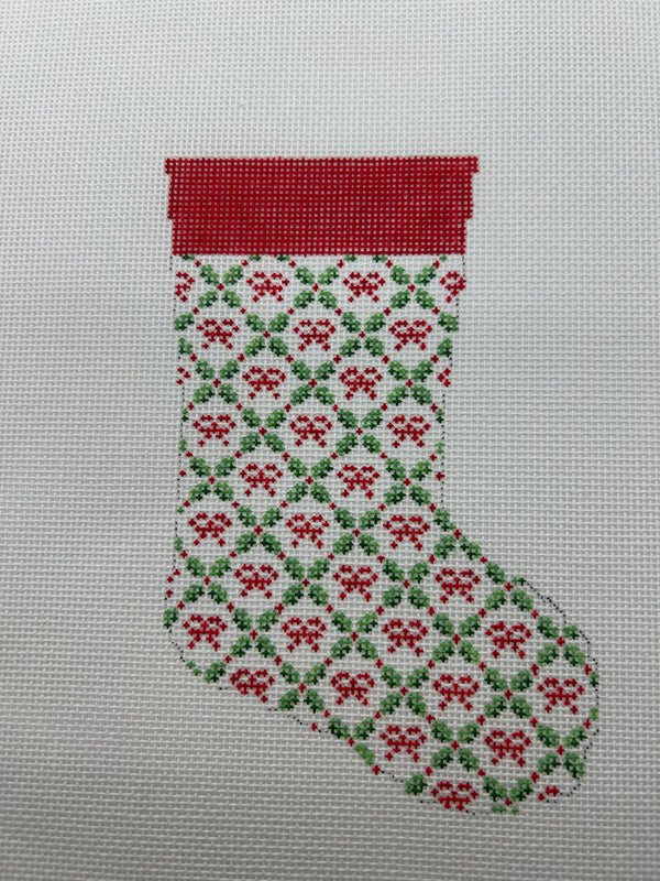 Holiday Trellis Mini Stocking