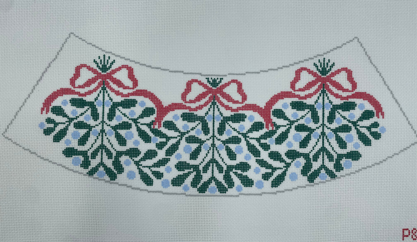 Red Bow Mistletoe Lampshade - TS