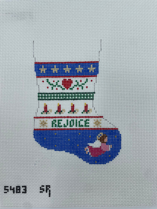Heart, Candle, Angel Stripe Mini Stocking