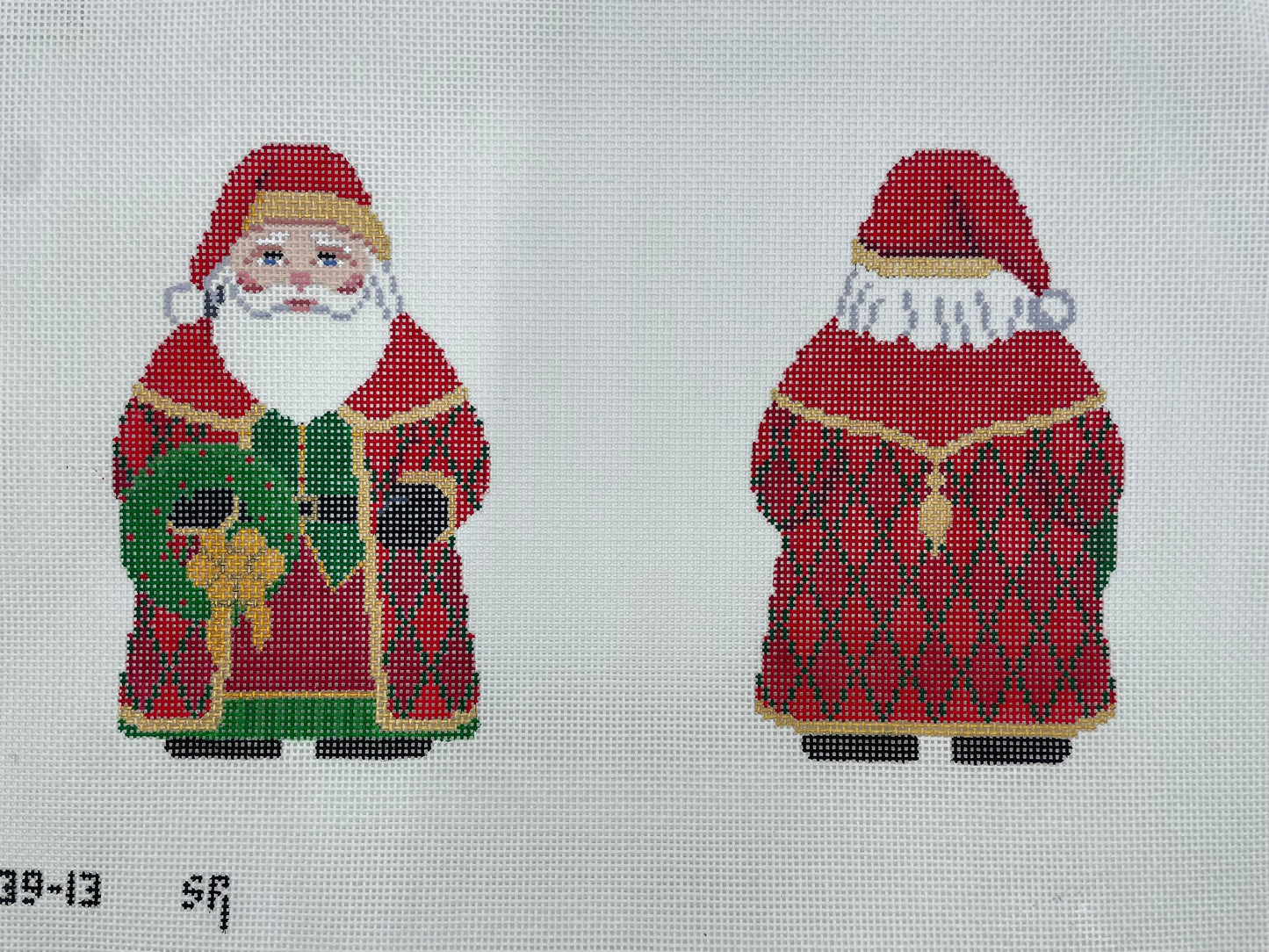 Santa with Wreath - 2 sided