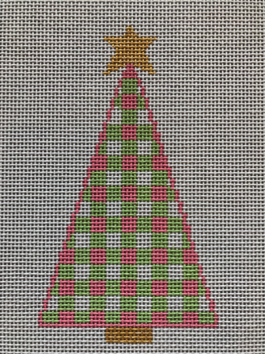 Pink and Green Gingham Tree