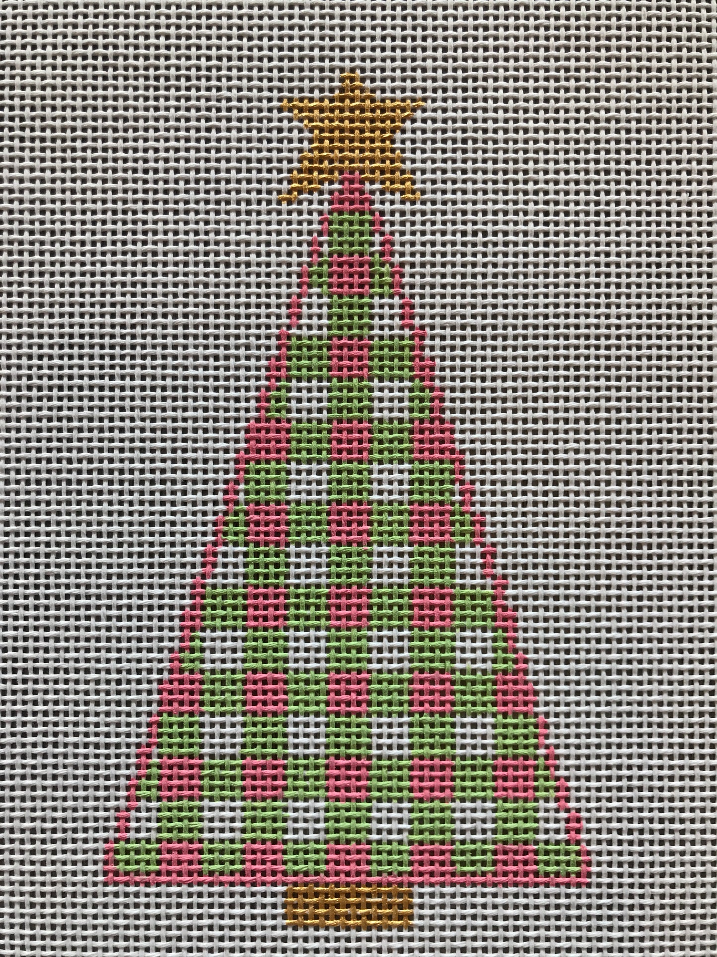 Pink and Green Gingham Tree
