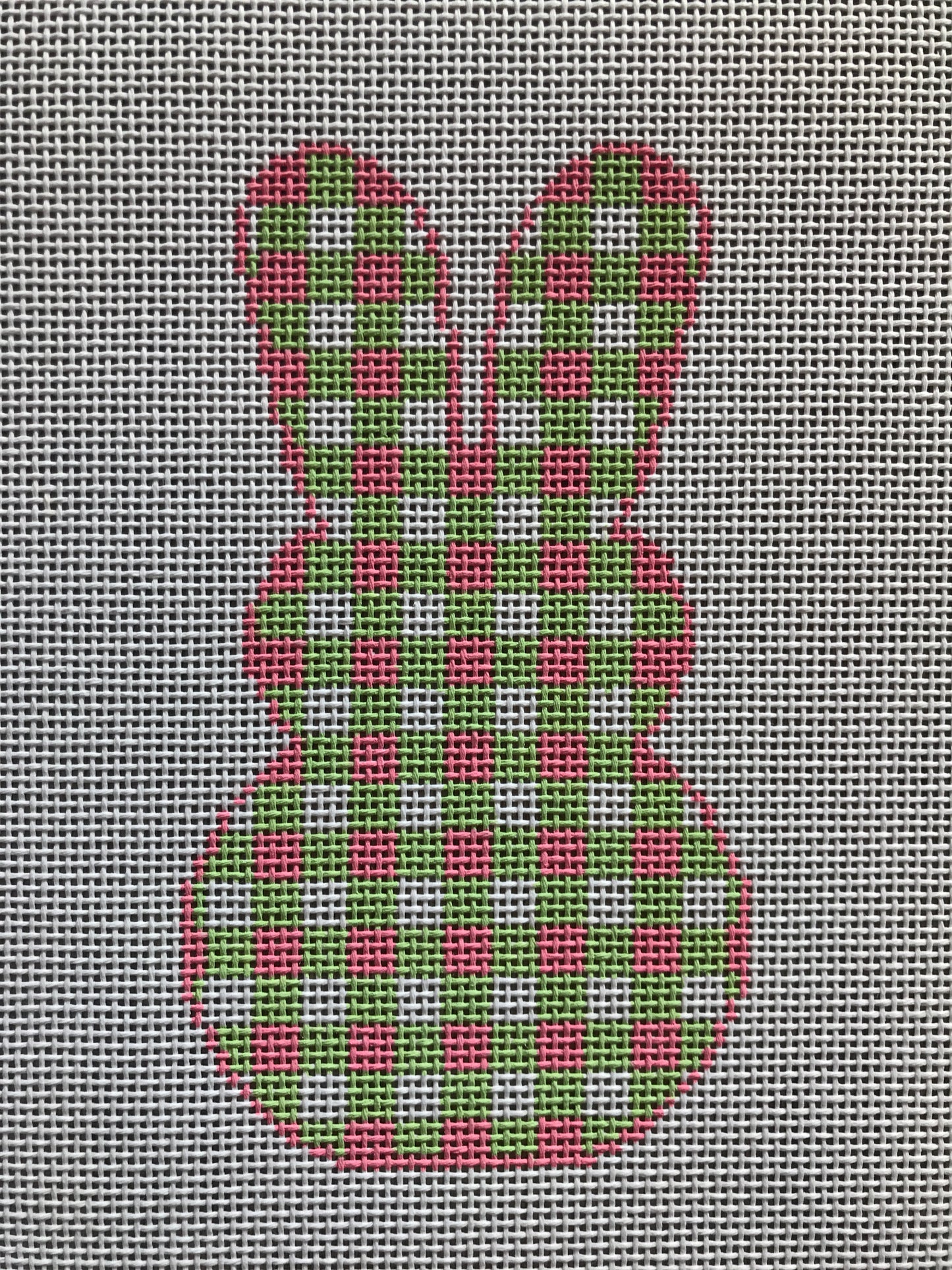 Gingham Bunny Pink and Green