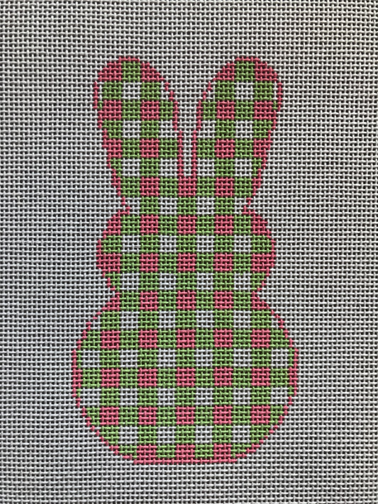 Gingham Bunny Pink and Green