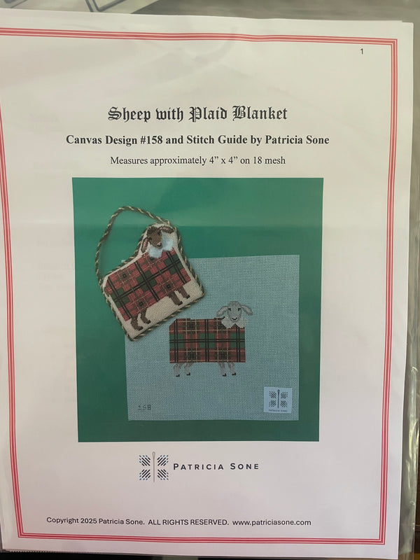 Sheep with Plaid Blanket w/SG