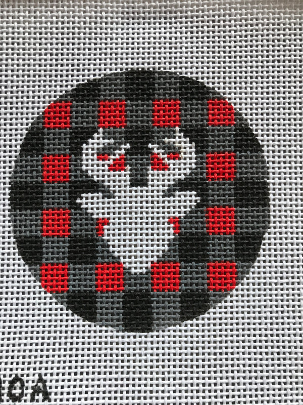 Deer on Red and Black Check