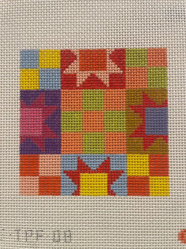 Patchwork Quilt - Orange/yellow center