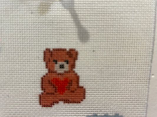 Mini Canvas - Bear w/ Heart