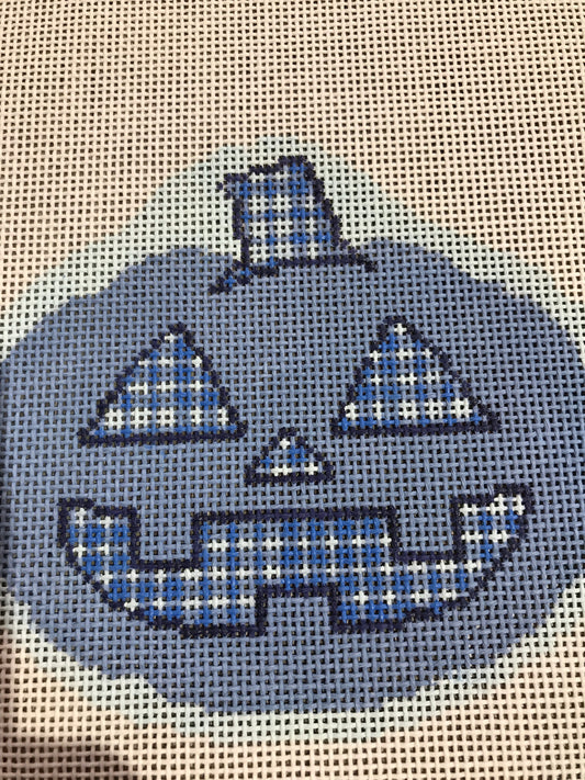 Blue Plaid Pumpkin