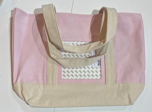 Tote Bag- light pink 6x6 opening