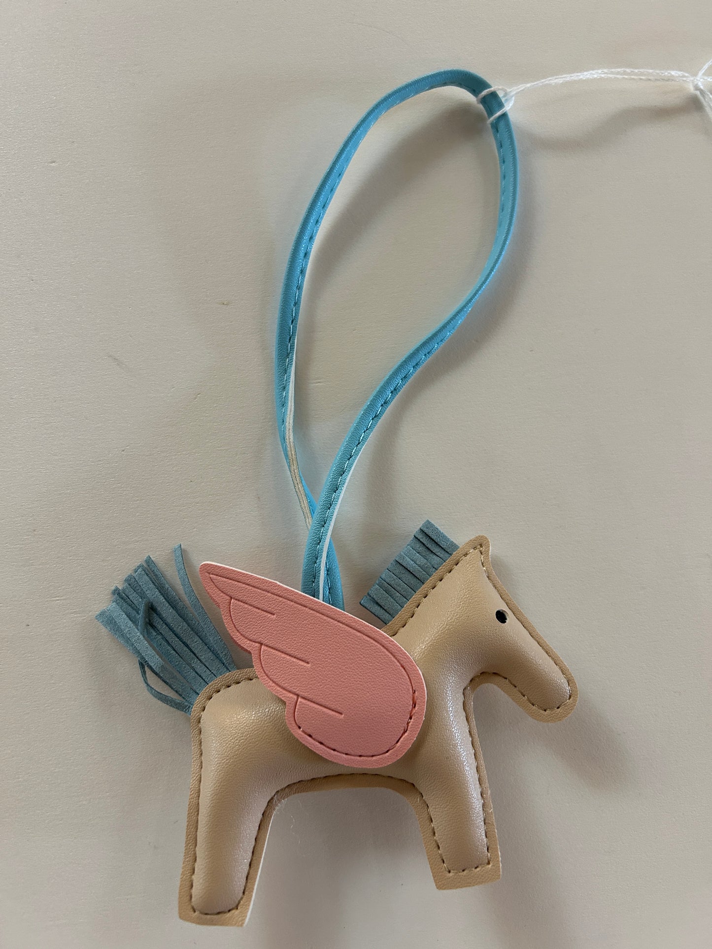 Leather Horse Fob - Cloud