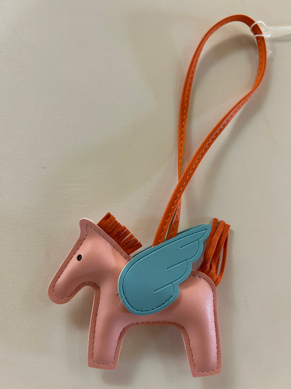 Leather Horse Fob - Peony