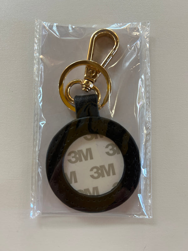 Leather Key Fob - Navy