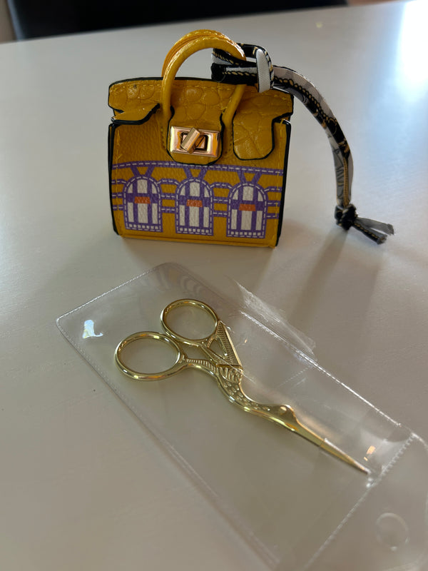 Yellow Mini Purse w/ Scissors