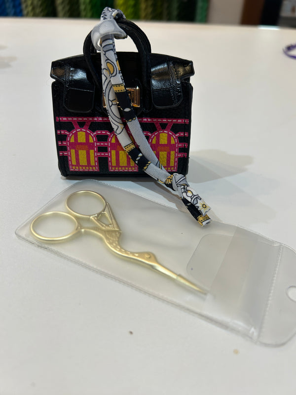 Black Mini Purse w/Scissors
