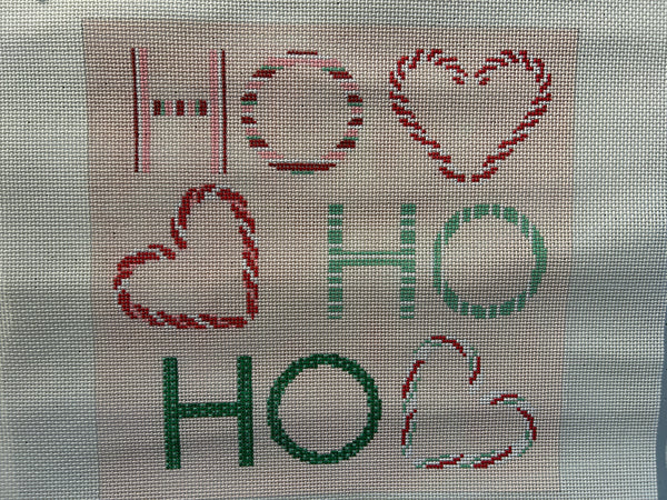 Ho Ho Ho Candy Cane Square