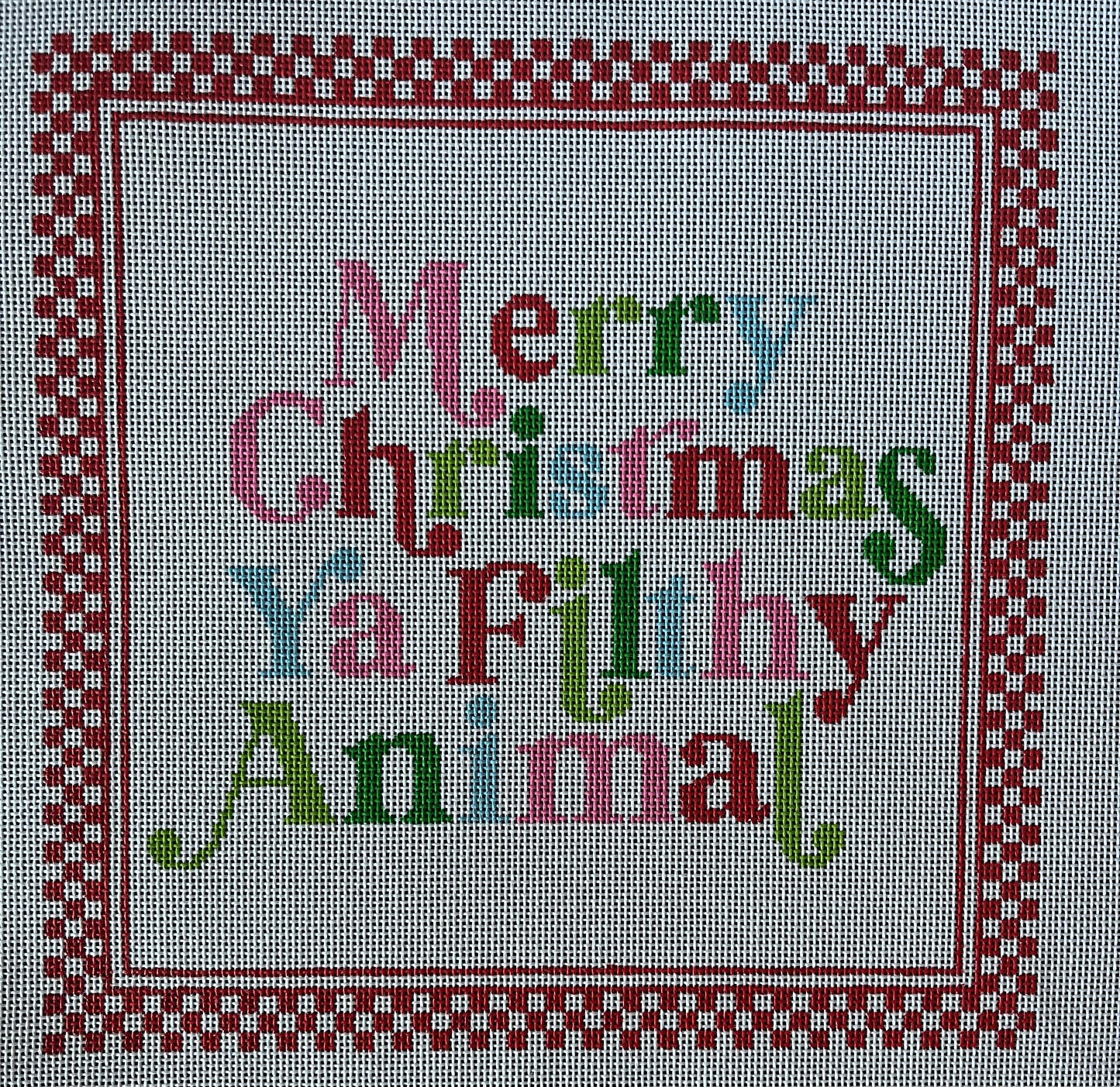 Filthy Animal with border pillow