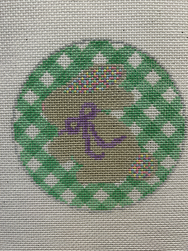 Bunny with Sprinkle Ears- green gingham