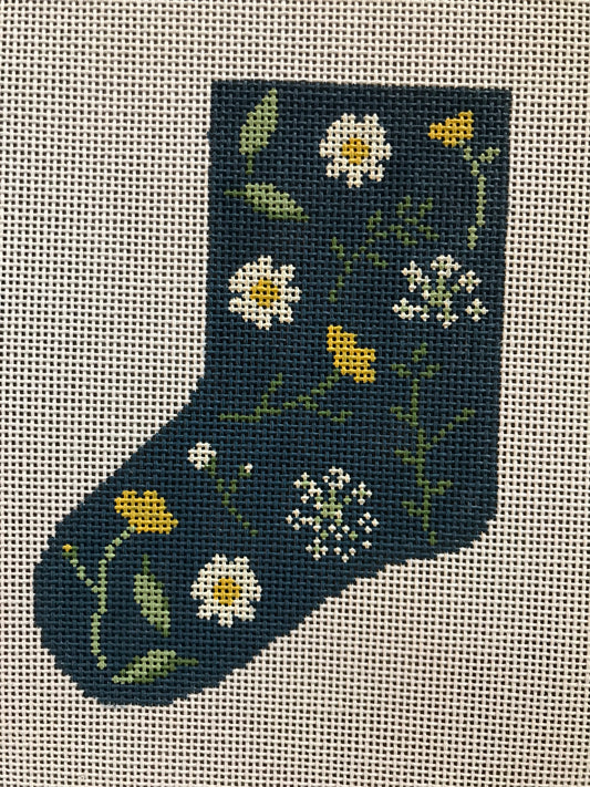 Pressed Floral Mini Stocking