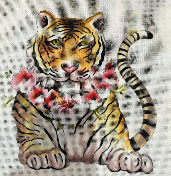 Bengel Tiger/Pink Floral Collar