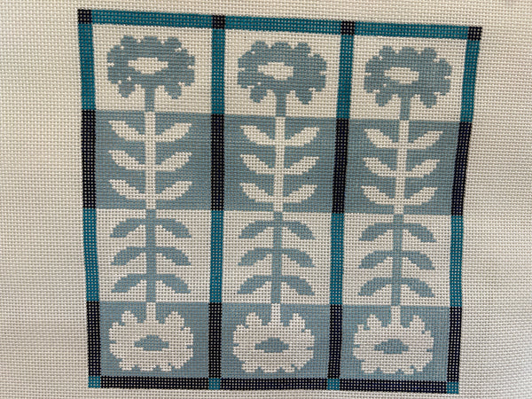 Flowered Quilt - Blue