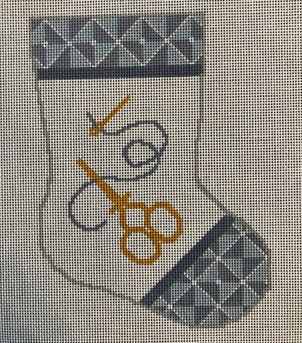 Needlepoint Bauble Mini Stocking