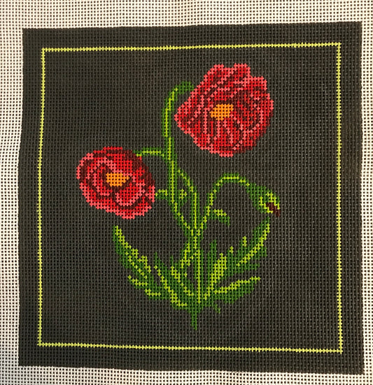 Dark Floral Poppy