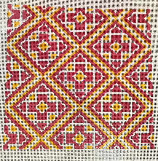 Pink/ Yellow Geometric Pattern