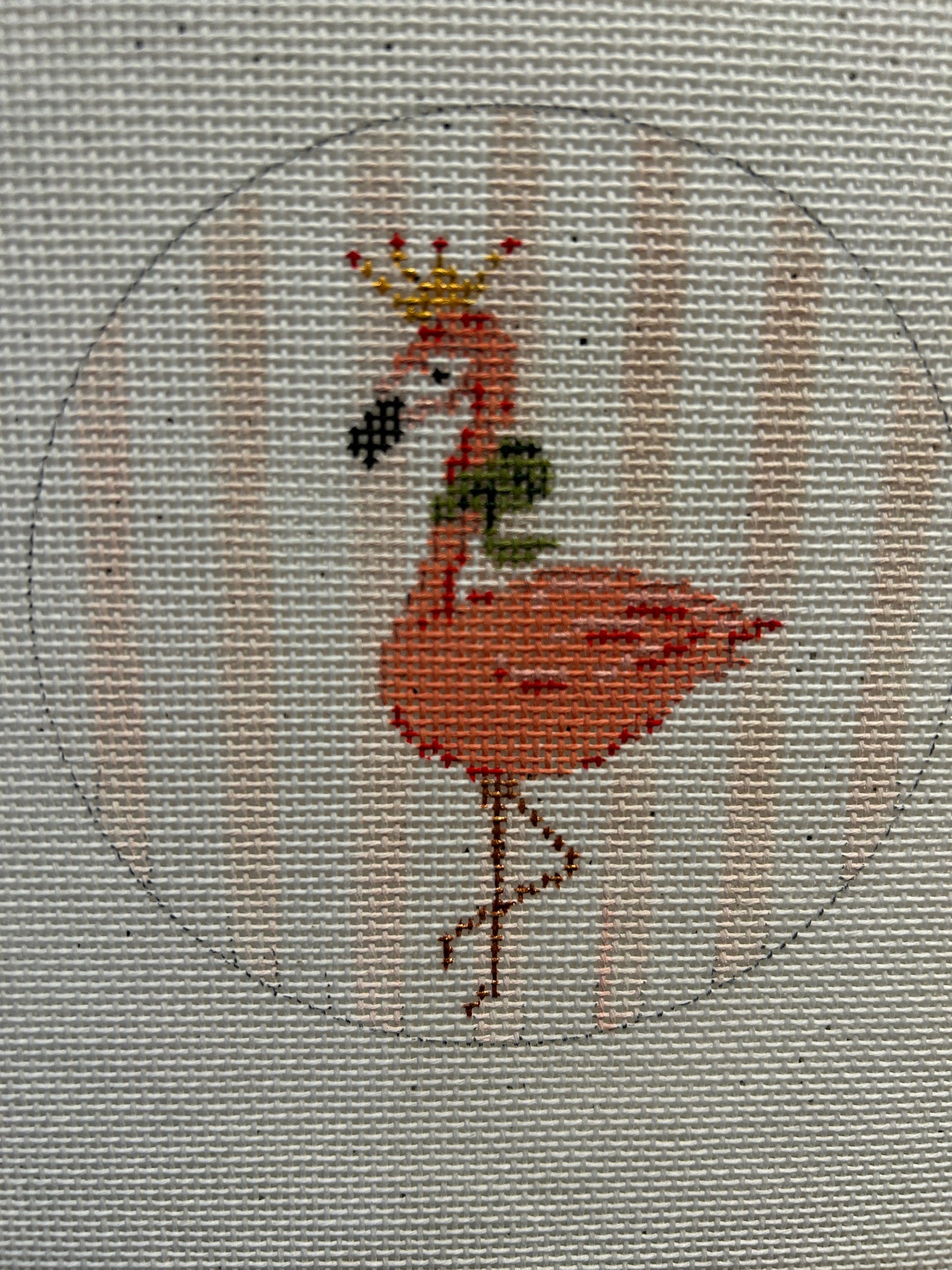Flamingo on Stripes