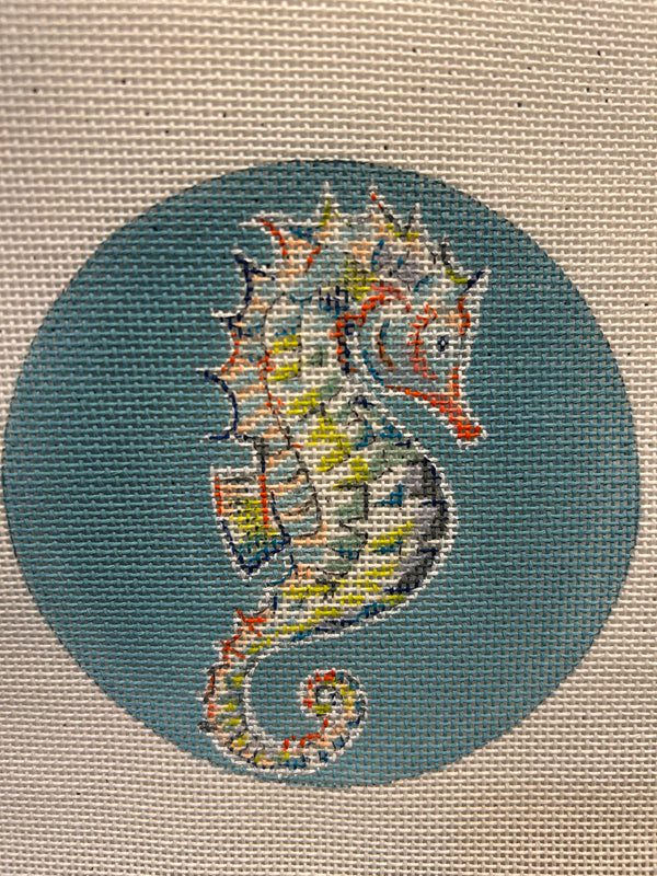 Seahorse on Aqua Ornament