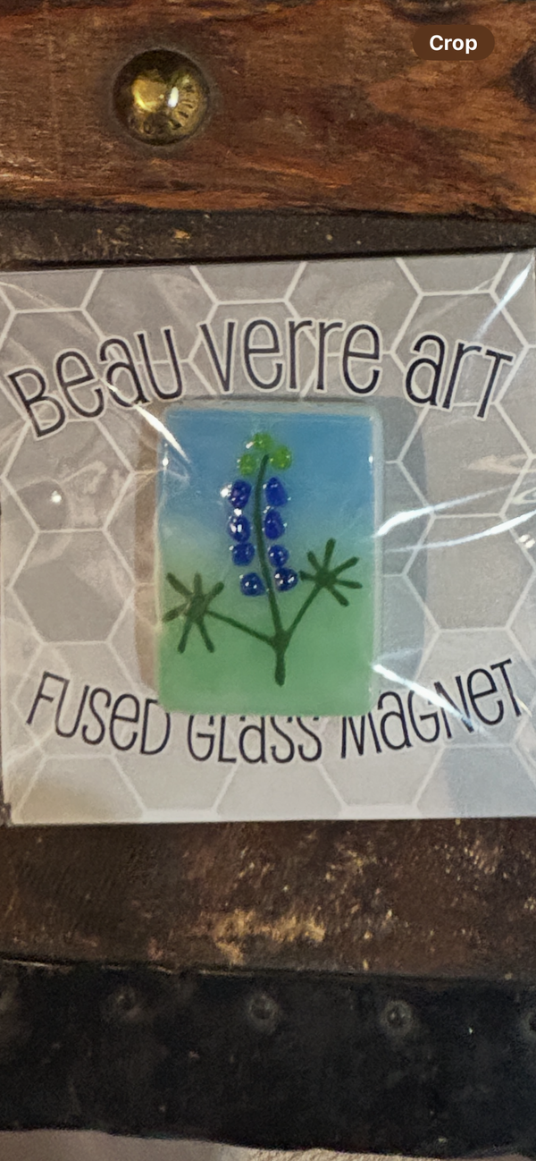 Blue Bonnet Fused Glass Needleminder