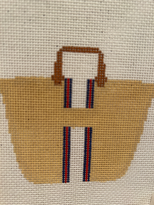 Basket w Red/Blue Stripe