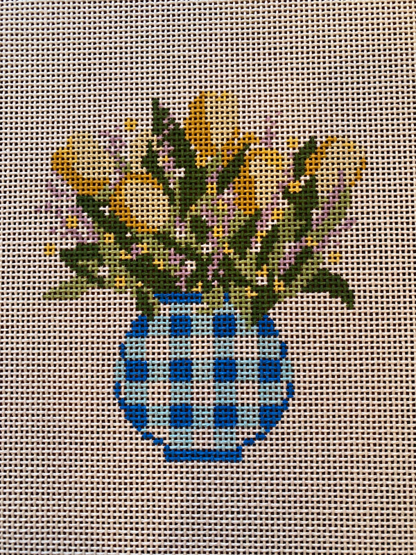 Gingham Vase