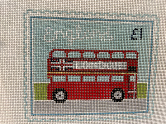 Double Decker Bus Stamp