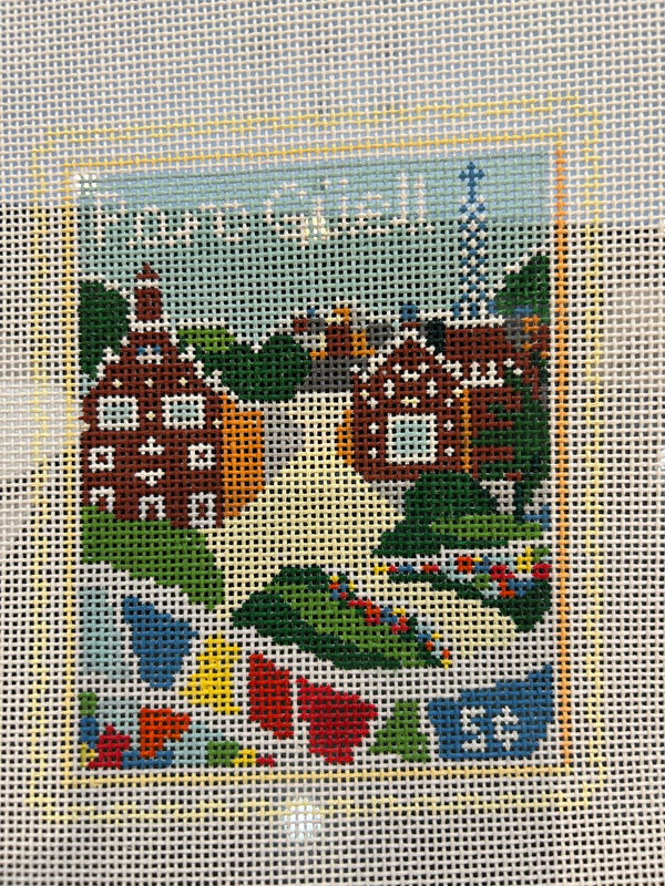 Barcelona Parc Guell Stamp