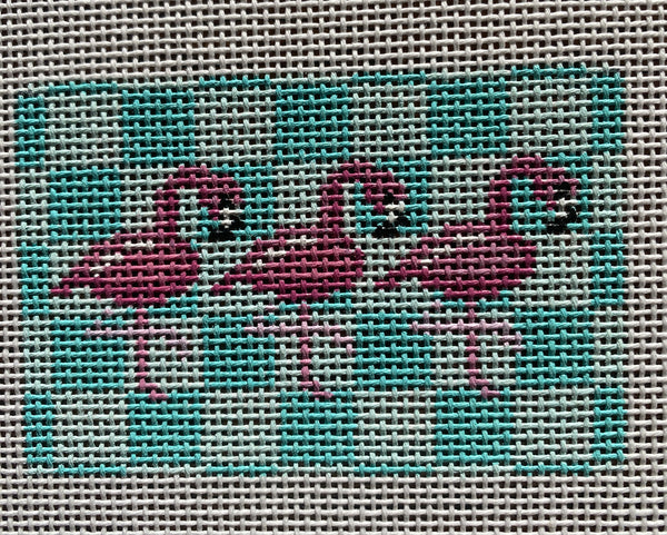 Flamingos on Aqua