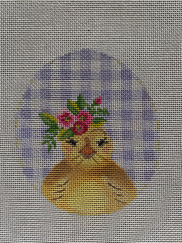 Chick with Flower Lilac