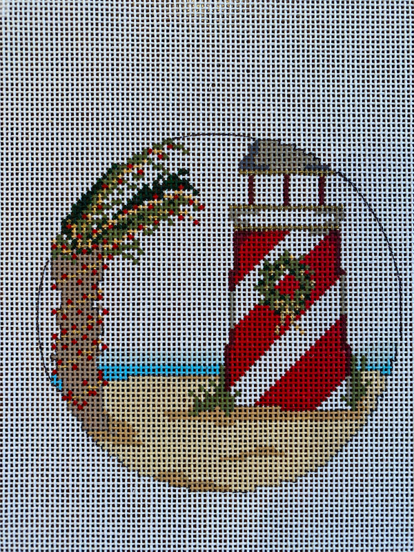 Lighthouse with Wreath
