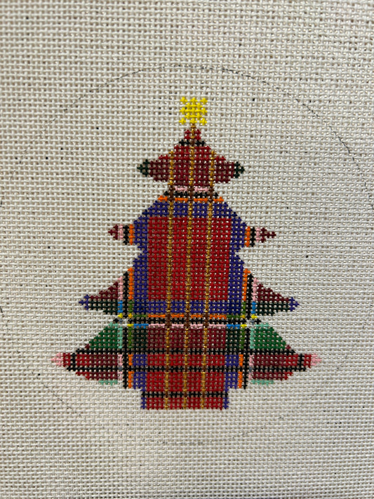 Plaid Christmas Tree Ornament