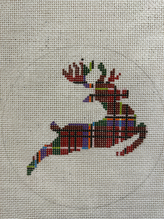 Plaid Reindeer Ornament