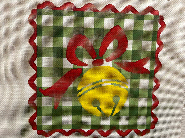 Jingle Bell on Green Gingham