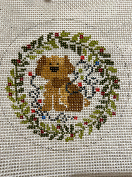 Dog in Wreath