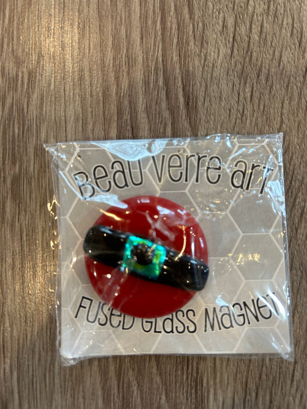 Santa Belt Fused Glass Needleminder