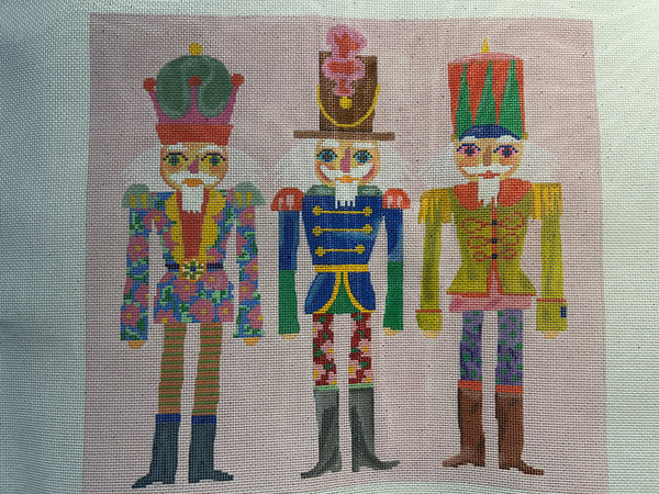 Three Colorful Nutcrackers - pink