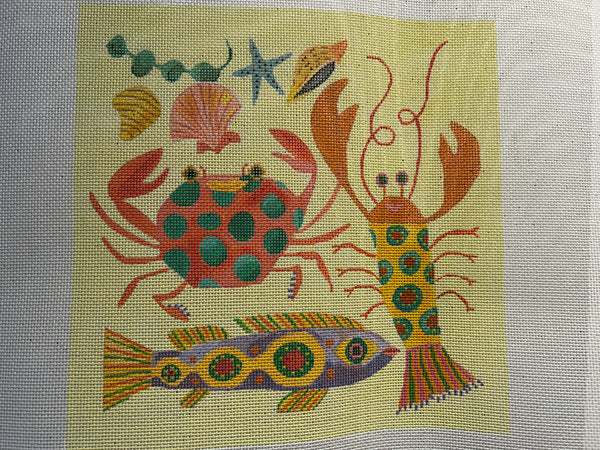 Sea Life - on yellow