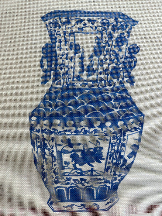 Blue Vase with Bonsai